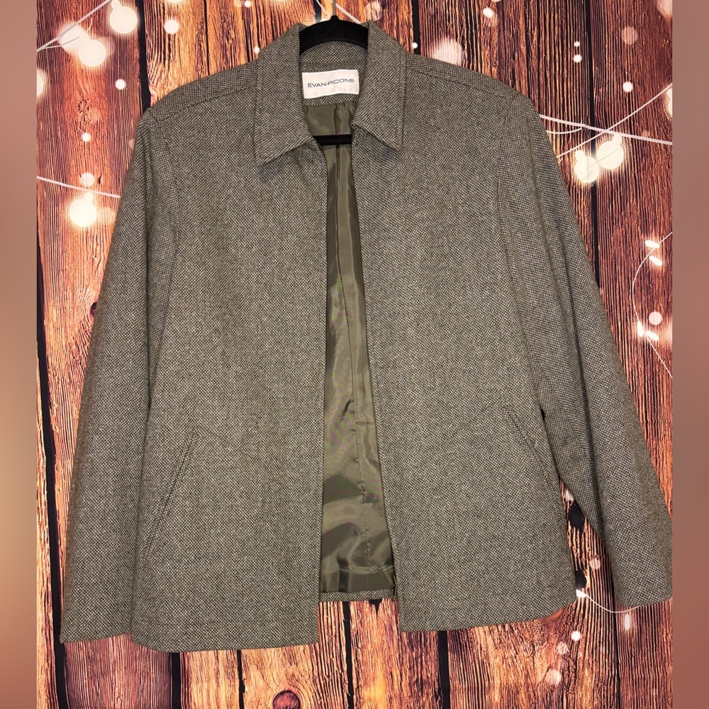 Evan Picone Women’s Olive Wool Blend Blazer